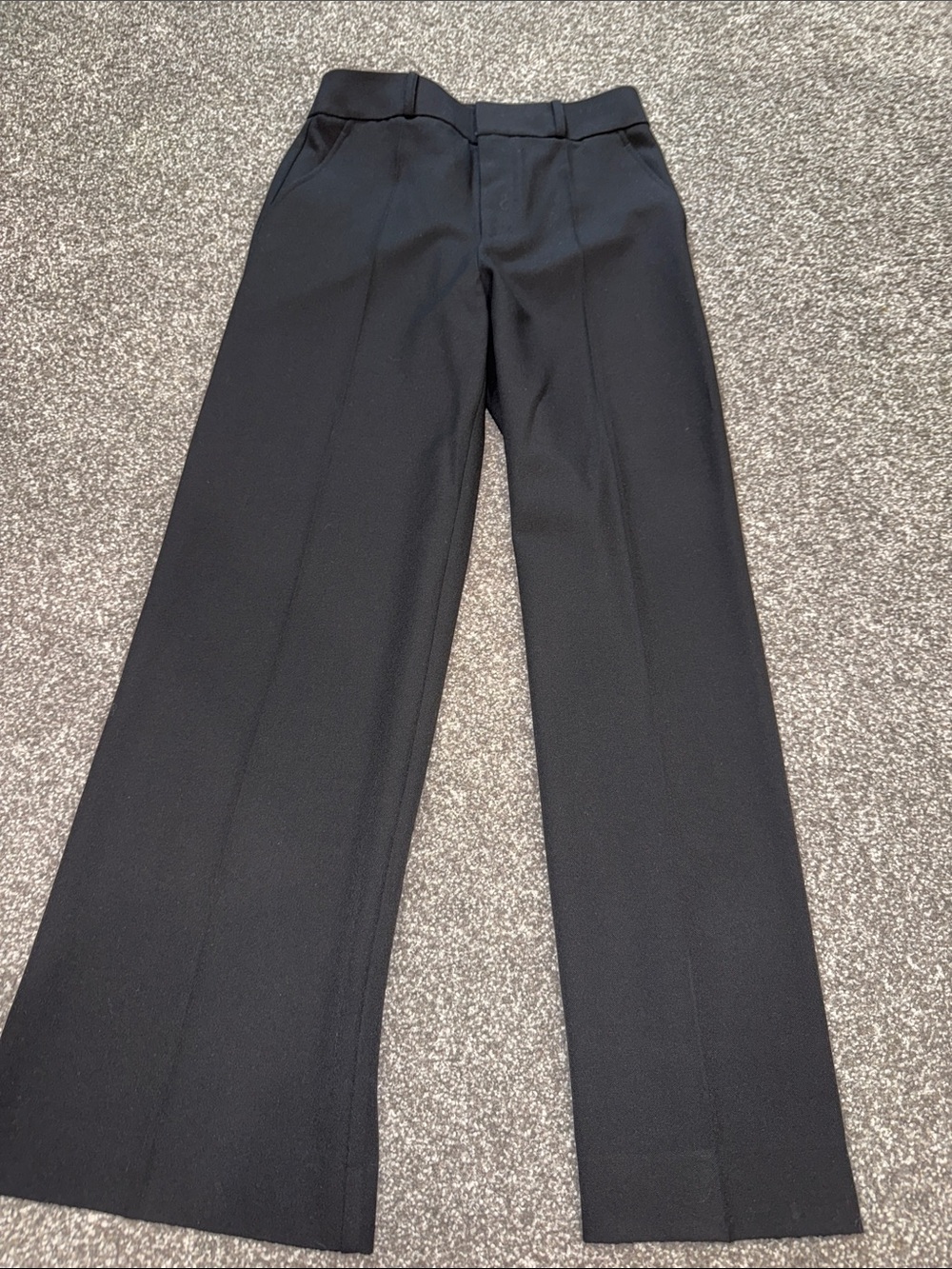 FRAME Classic Black Wide-Leg Dress Pants